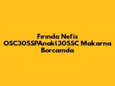 Fırında Nefis OSC305SPAnakl305SC Makarna Borcamda